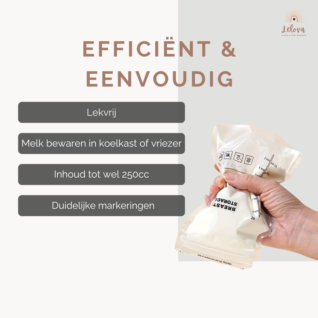 Lelova Moedermelk Bewaarzakjes